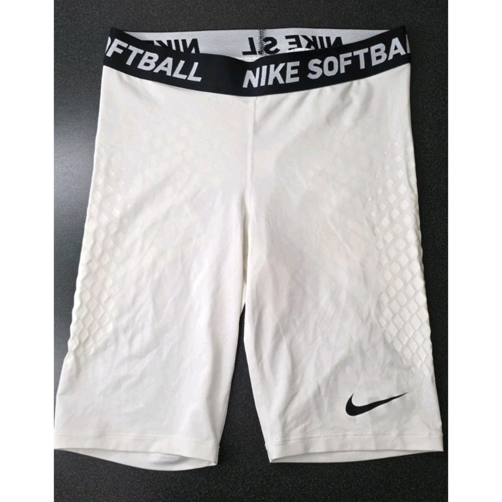 Nike Dri-Fit Softball Slide Shorts Woman S Compression Training White Sports
